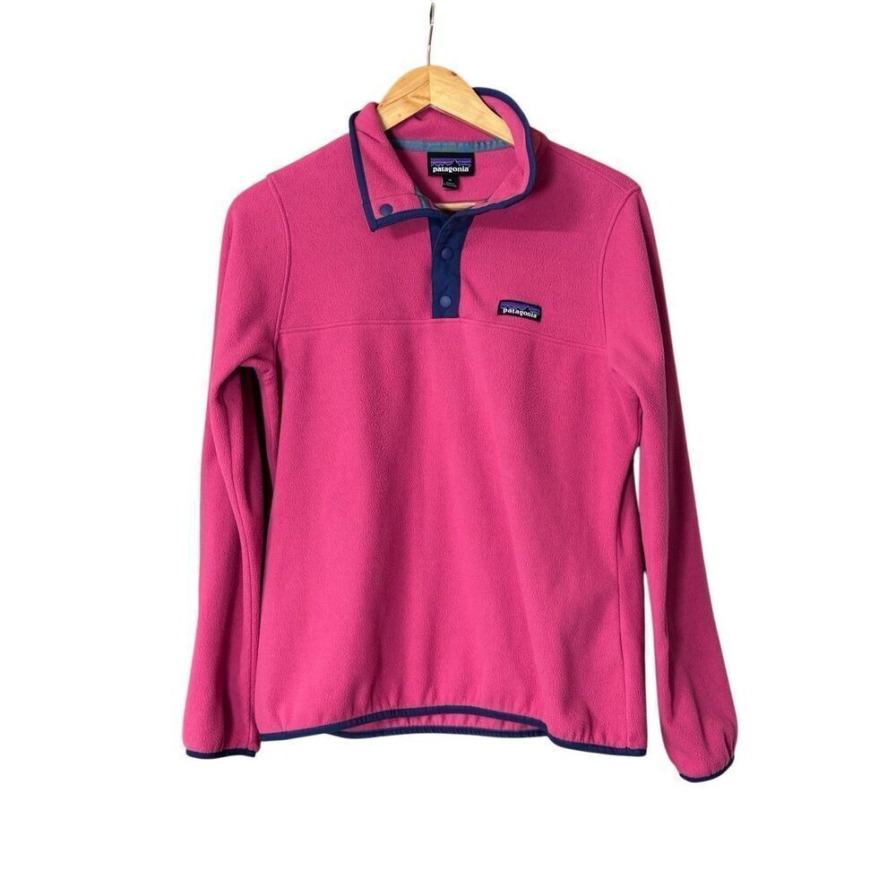 Patagonia Micro D Snap-T pullover sweater pink size M